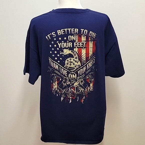 Hane's Comfort Soft Heavyweight 100% Cotton Graffic Gun T-Shirt Size XL - Picture 4 of 8